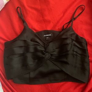 Never worn Express black crop top size small